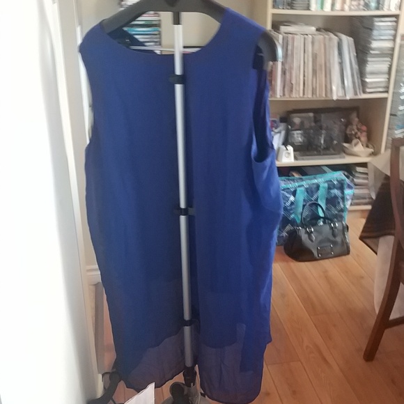 Signature Collection Blue Sequin Dress 2X - Picture 6 of 6